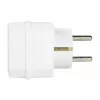 LogiLink LPS221 Schuko naar 2x Euro + 1x randaarde stopcontact-adapter, wit, 16 A, 250 V, 3680 W, kinderveiligheid