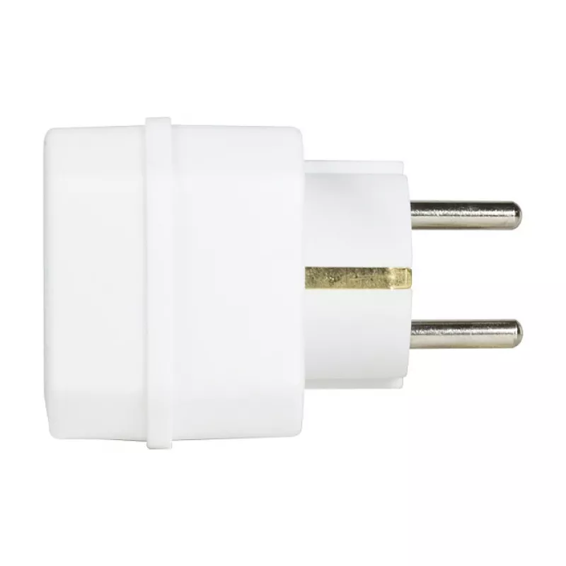 LogiLink LPS221 Schuko naar 2x Euro + 1x randaarde stopcontact-adapter, wit, 16 A, 250 V, 3680 W, kinderveiligheid
