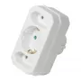LogiLink LPS221 Schuko naar 2x Euro + 1x randaarde stopcontact-adapter, wit, 16 A, 250 V, 3680 W, kinderveiligheid