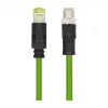 LOGILINK M12 CAT6A industriële patchkabel, PUR, M12 X-gecodeerd naar RJ45, 0,5 m