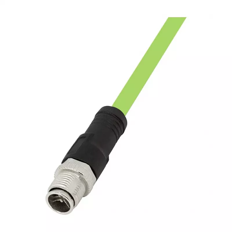 LOGILINK M12 CAT6A industriële patchkabel, PUR, M12 X-gecodeerd naar RJ45, 10 m