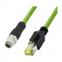 LOGILINK M12 CAT6A industriële patchkabel, PUR, M12 X-gecodeerd naar RJ45, 10 m