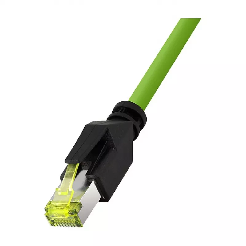 LogiLink M12 CAT6A industriële patchkabel, PUR, M12 X-gecodeerd naar RJ45, 2,00 m