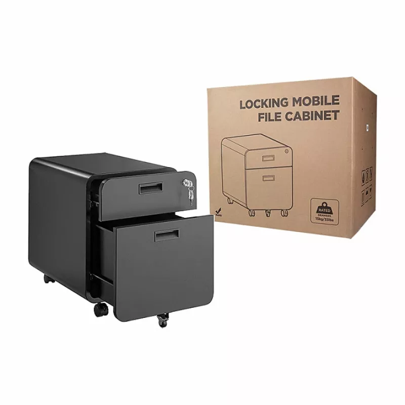 LOGILINK mobiele aktiekast, 2 laden met slot, zwart
