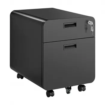 LOGILINK mobiele aktiekast, 2 laden met slot, zwart