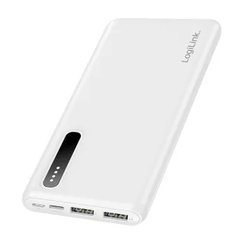 Logilink mobiele powerbank, LiPo, 8000 mAh, wit
