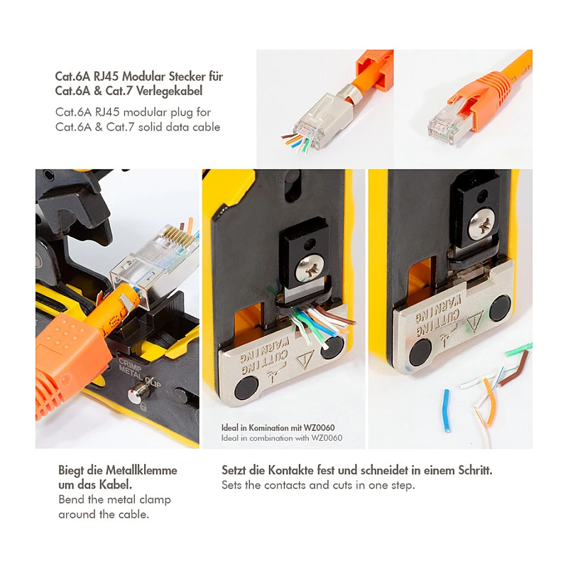 LogiLink modulaire stekker RJ45 Cat.6A STP Pass Through, 10-pack