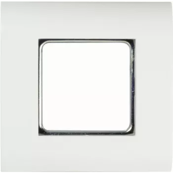 LogiLink NF0002 inbouw wandbehuizing 80x80 mm met 45x45 mm uitsparing, zuiver wit, Frans systeem