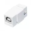 LogiLink NK0017 keystone-module USB 2.0 Type-A bus naar Type-B bus, wit