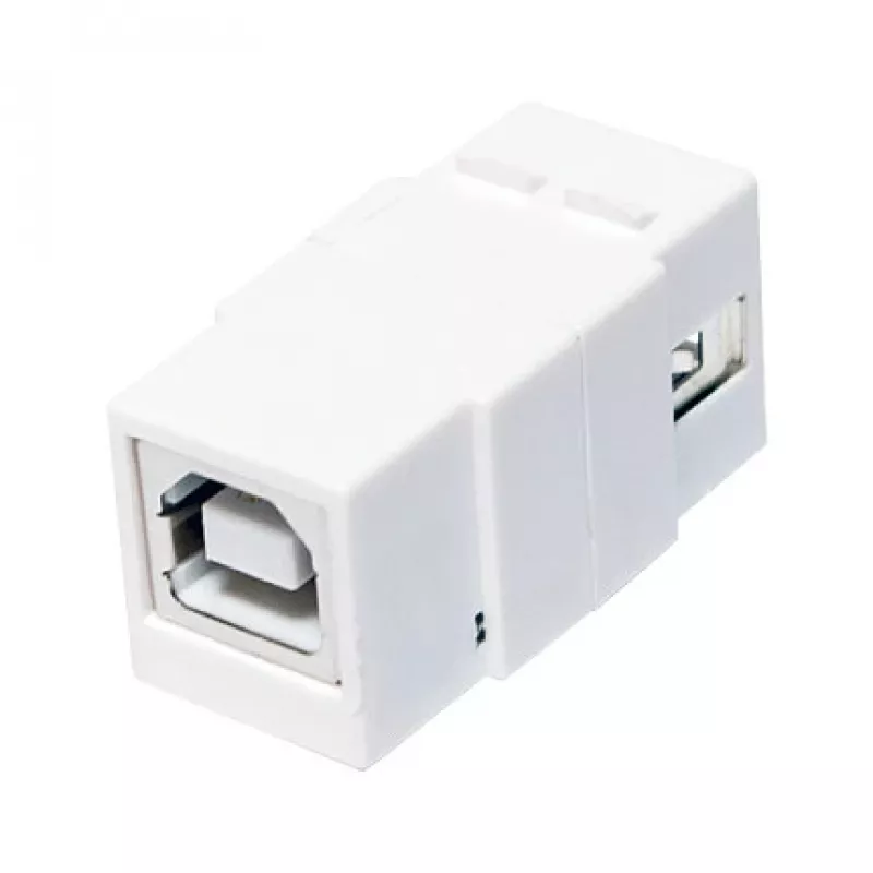 LogiLink NK0017 keystone-module USB 2.0 Type-A bus naar Type-B bus, wit
