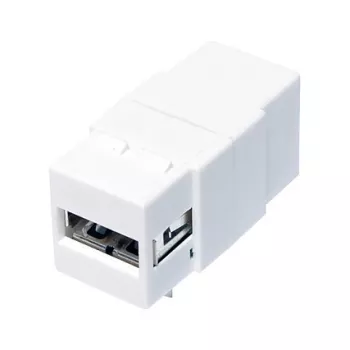 LogiLink NK0017 keystone-module USB 2.0 Type-A bus naar Type-B bus, wit