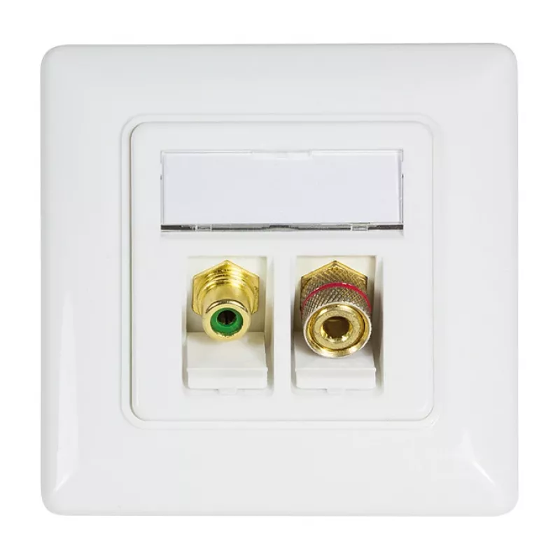 LogiLink NK0026 Keystone RCA-bus naar F-bus koppelmodule, geel