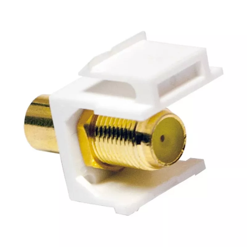 LogiLink NK0026 Keystone RCA-bus naar F-bus koppelmodule, geel