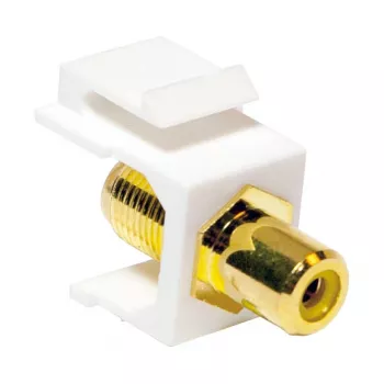 LogiLink NK0026 Keystone RCA-bus naar F-bus koppelmodule, geel