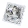 LogiLink NK4020 keystone wandcontactdoos, inbouw, 2 modules, signaalwit