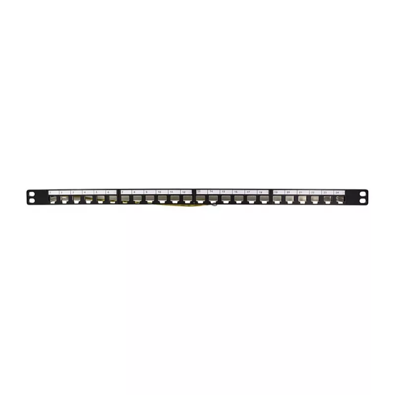 LogiLink NK4040 24-poorts afgeschermd Keystone-patchpanel, 0,5U, zwart
