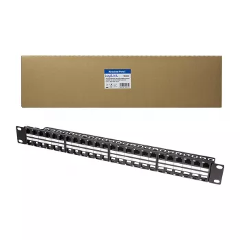 LogiLink NK4045 Keystone patchpanel 1U 48 poorten onafgeschermd Zwart