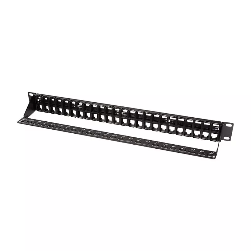 LogiLink NK4045 Keystone patchpanel 1U 48 poorten onafgeschermd Zwart