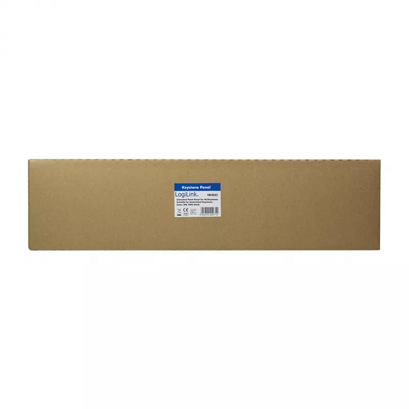 LogiLink NK4045 Keystone patchpanel 1U 48 poorten onafgeschermd Zwart