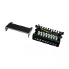 LogiLink NP0017B patchpanel – 8 poorten Cat6 STP, wand-/onderbureaumontage, zwart