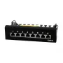 LogiLink NP0017B patchpanel – 8 poorten Cat6 STP, wand-/onderbureaumontage, zwart