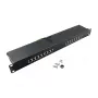LOGILINK NP0057 Cat6 STP Patchpaneel, 19 inch 1U 16-poorts, RJ45/LSA IDC, Black EconLine