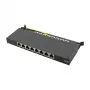LogiLink NP0064B desktop patchpanel, 8 poorts Cat6A STP, 0.5 HE, zwart