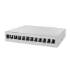 LOGILINK NP0094 Consolidation Point Box 12-poorts, tafel-/wand-/dinrailmontage, lichtgrijs