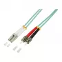 LogiLink OM3 LC naar ST duplex multimode glasvezel-patchkabel, 1m, LSZH aqua