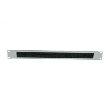 LogiLink ORCEB1G 1U 19-inch rack kabelmanagement borstelpaneel, lichtgrijs RAL 7035, staal, frontmontage
