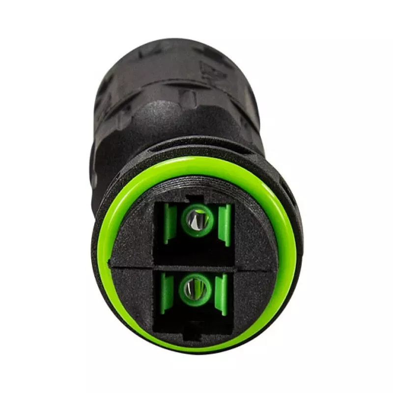 LOGILINK outdoor fiber optic duplex SC connector met 2 kabelwartels, IP67, zwart