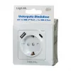 LOGILINK PA0253 Wandcontactdoos met 1 Schuko-stopcontact, 1 USB-A- en 1 USB-C-oplaadpoort, 3,1 A, Wit