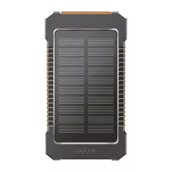 LogiLink PA0321 solar powerbank 6000 mAh met USB-C, IP65, zwart