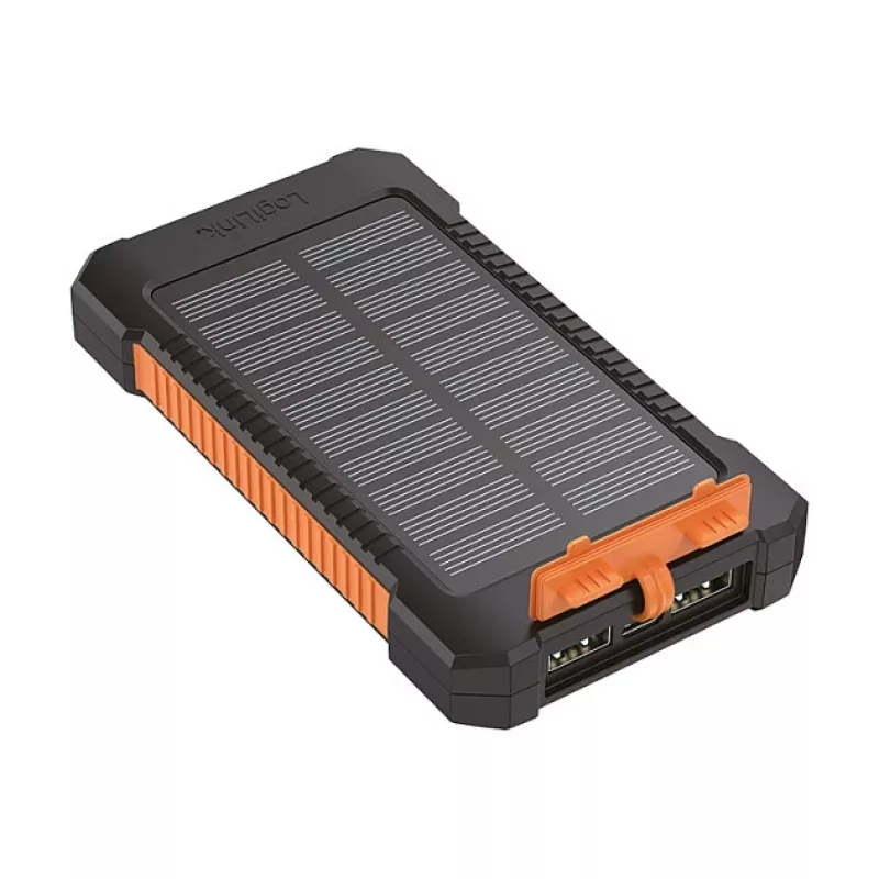 LogiLink PA0321 solar powerbank 6000 mAh met USB-C, IP65, zwart