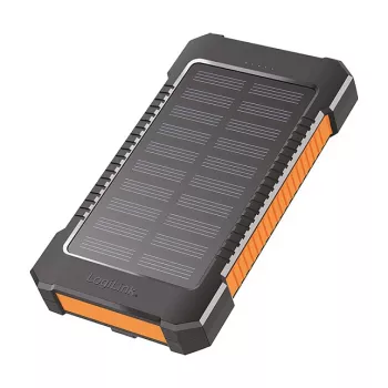 LogiLink PA0321 solar powerbank 6000 mAh met USB-C, IP65, zwart