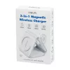 LOGILINK PA0344 magnetische oplader 3-in-1 voor Apple-apparaten, wit, opvouwbaar, MagSafe, 15W