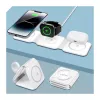 LOGILINK PA0344 magnetische oplader 3-in-1 voor Apple-apparaten, wit, opvouwbaar, MagSafe, 15W
