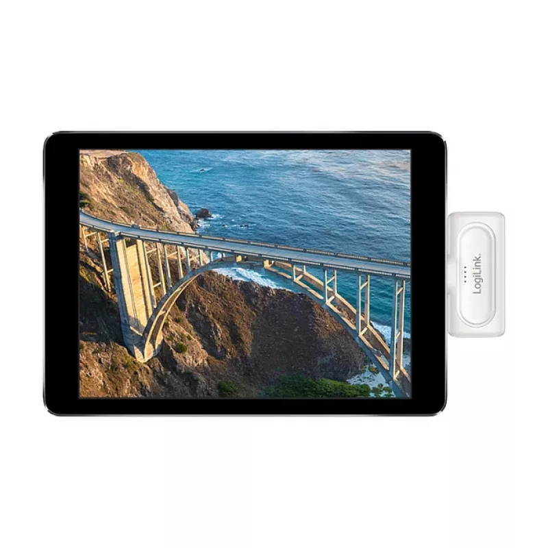 LogiLink PA0349W mobiele powerbank, 5000 mAh, LiPo, geïntegreerde opklapbare USB-C-stekker en USB-C-aansluiting, wit