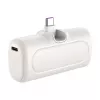 LogiLink PA0349W mobiele powerbank, 5000 mAh, LiPo, geïntegreerde opklapbare USB-C-stekker en USB-C-aansluiting, wit