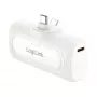 LogiLink PA0349W mobiele powerbank, 5000 mAh, LiPo, geïntegreerde opklapbare USB-C-stekker en USB-C-aansluiting, wit