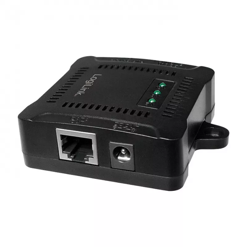 LogiLink POE005 PoE-splitter, 1 poort Gigabit, max. 24 W, IEEE 802.3af/at, zwart