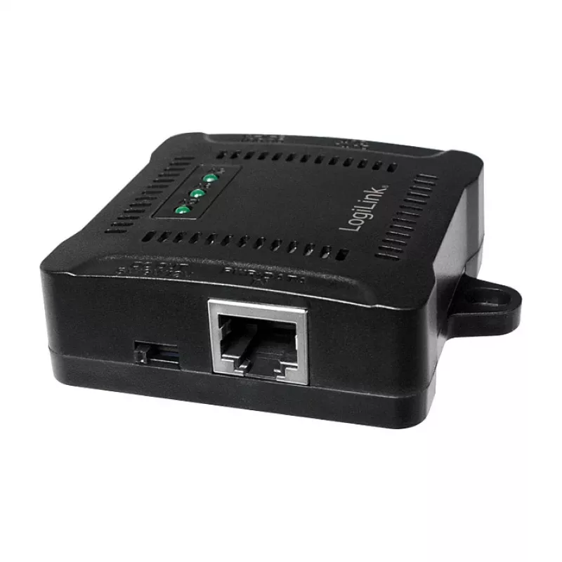 LogiLink POE005 PoE-splitter, 1 poort Gigabit, max. 24 W, IEEE 802.3af/at, zwart