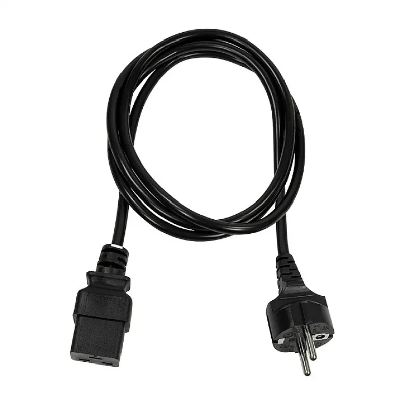 Logilink netkabel, CEE 7/7 naar IEC C19, zwart, 3 m