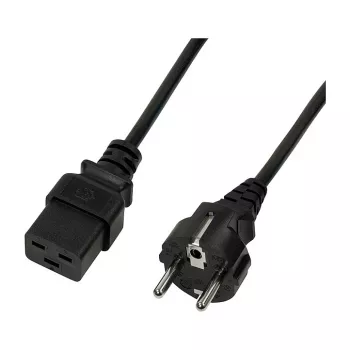 Logilink netkabel, CEE 7/7 naar IEC C19, zwart, 3 m