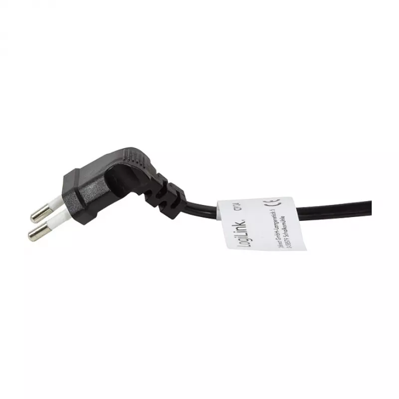 LogiLink netkabel Eurostekker CEE 7/16 naar IEC C7 0,75 m zwart