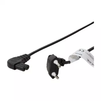 LogiLink netkabel Eurostekker CEE 7/16 naar IEC C7 0,75 m zwart