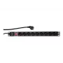LogiLink Power Distribution Unit (Rack-Mountable) - AC 250 V - 3500 Watt - Ingang: CEE 7/7 - Uitgangen: 9 (Stroom)
