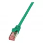 LogiLink PrimeLine CAT 6 S/FTP patchkabel, 0,25 m, groen, LSZH, snagless, 10 Gbit/s