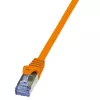 LogiLink CQ3018S PrimeLine Cat.6A S/FTP PIMF patchkabel, 10G, RJ45, halogeenvrij, 0,25 m, oranje