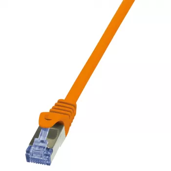 LogiLink PrimeLine Cat.6A S/FTP PIMF patchkabel, 10G, RJ45, LSZH, 0,25 m, oranje